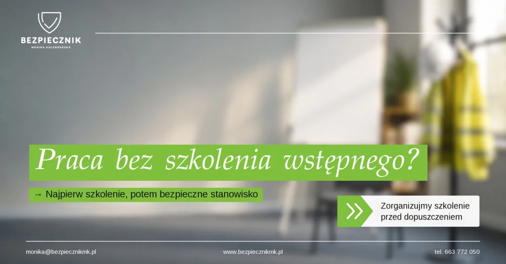 Czy pracownik może rozpocząć pracę bez szkolenia wstępnego BHP?
