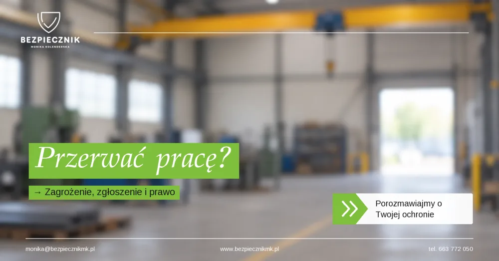 Kiedy pracownik może przerwać pracę i oddalić się od zagrożenia?