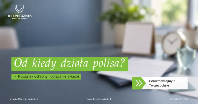 Od kiedy działa polisa? Początek ochrony, opłacenie składki i okres odpowiedzialności